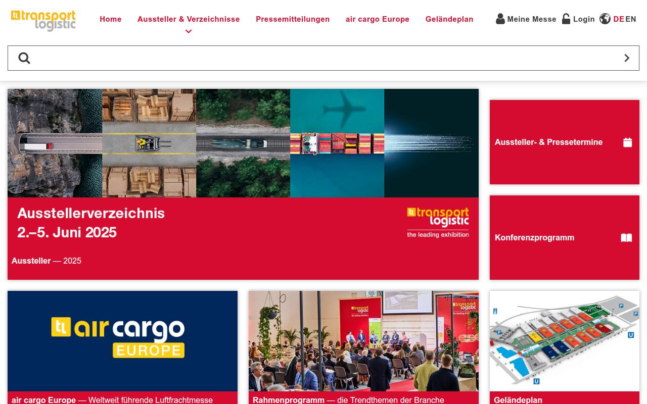 Strona targów transport logistic