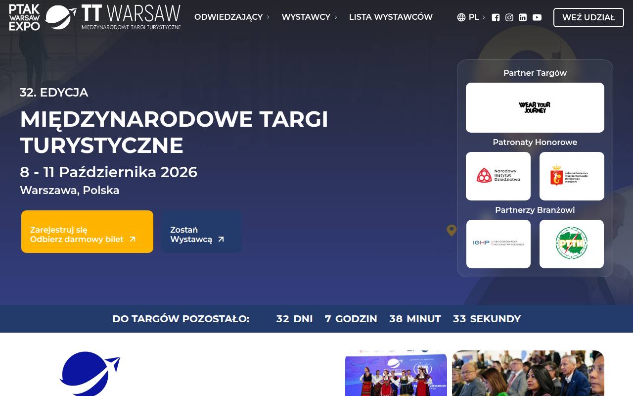 Strona targów TT Warsaw
