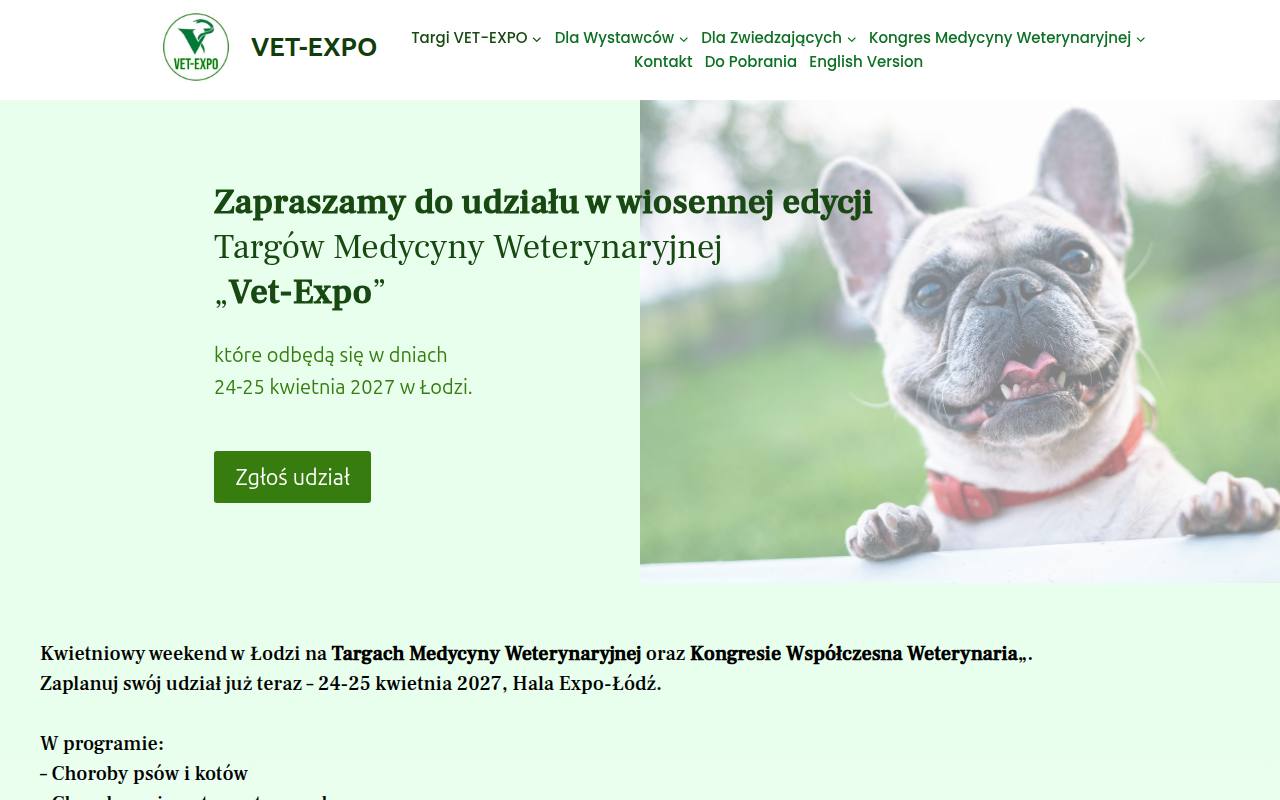 Strona targów VET-EXPO