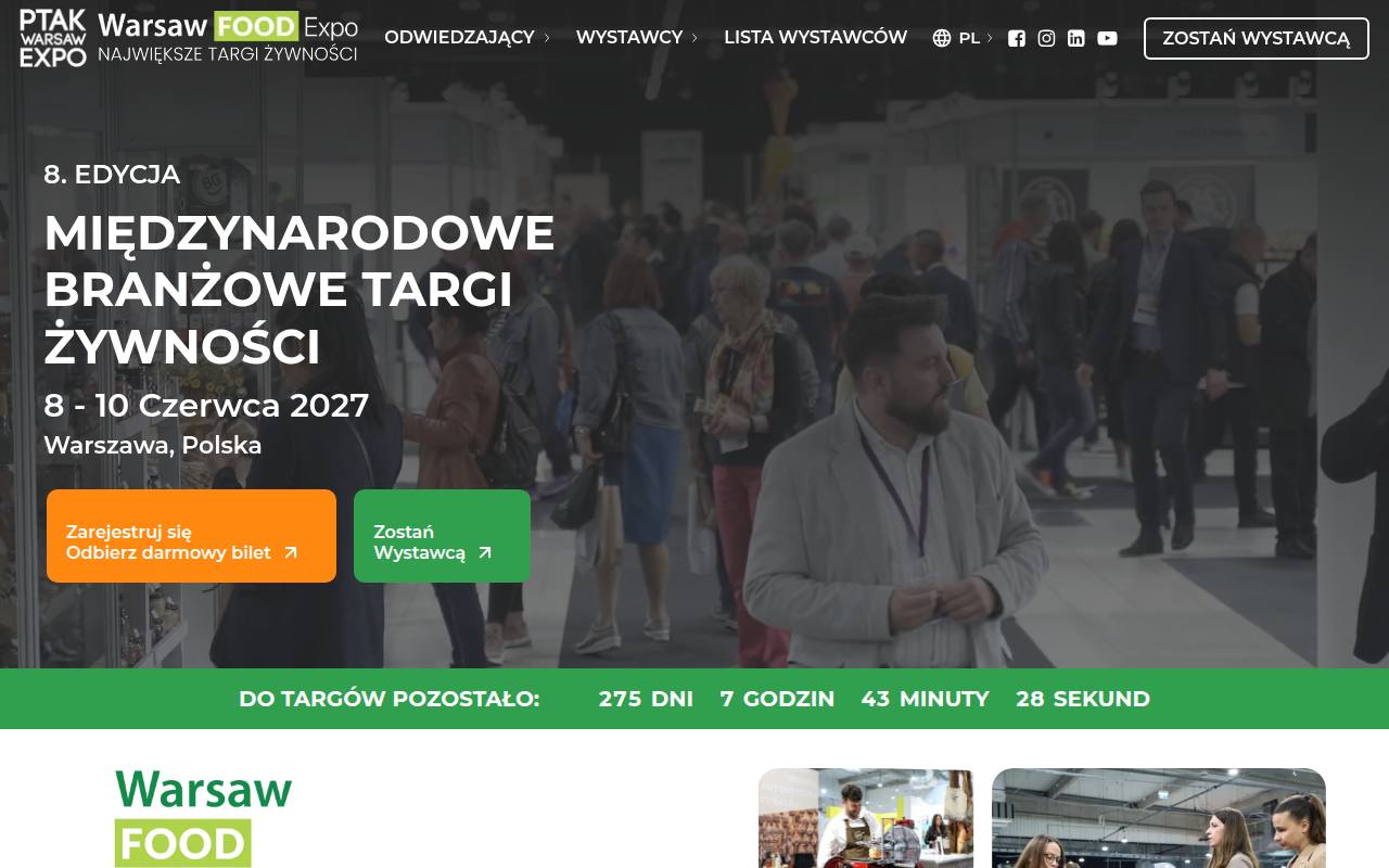 Strona targów Warsaw Food Week (wspólny)