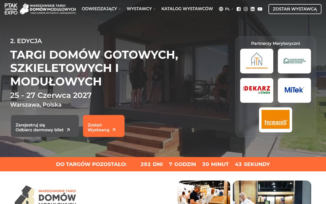 Strona targów Warsaw Modular Home