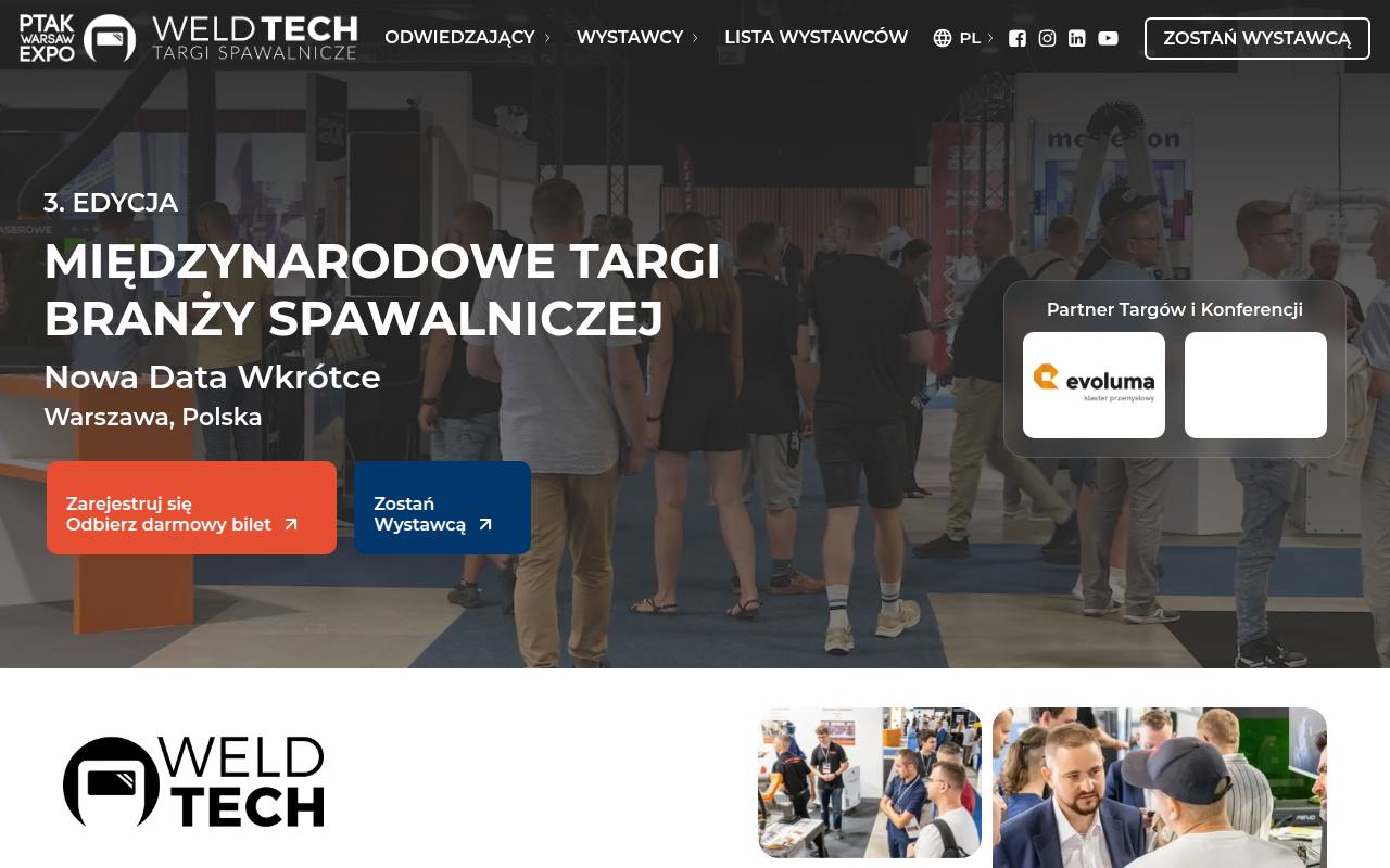 Strona targów Weld Tech