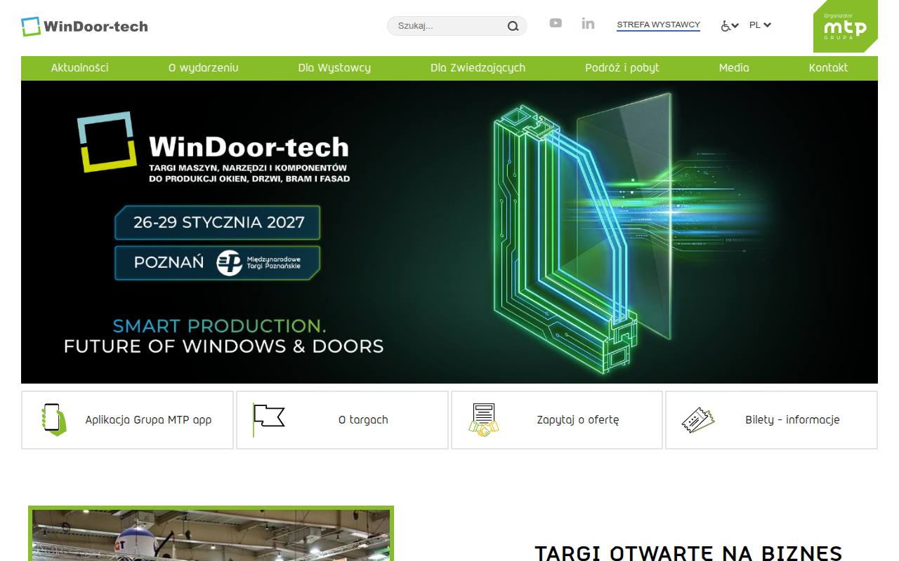 Strona targów WINDOOR-TECH + BUDMA
