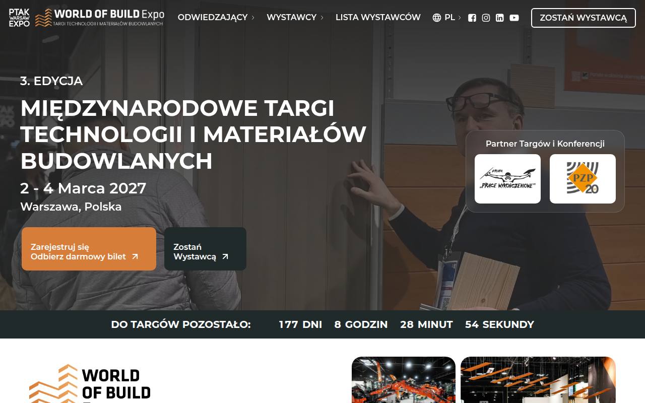 Strona targów World of Build Expo