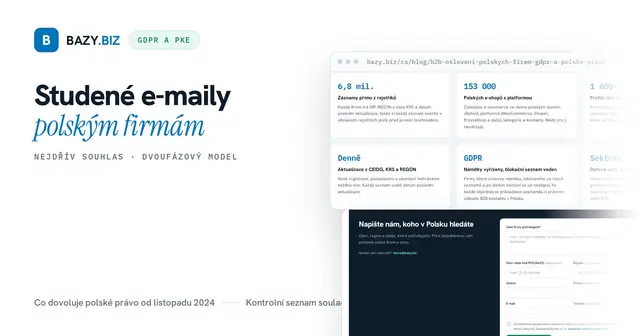 Studené e-maily a hovory polským firmám: co dovoluje GDPR a polské právo