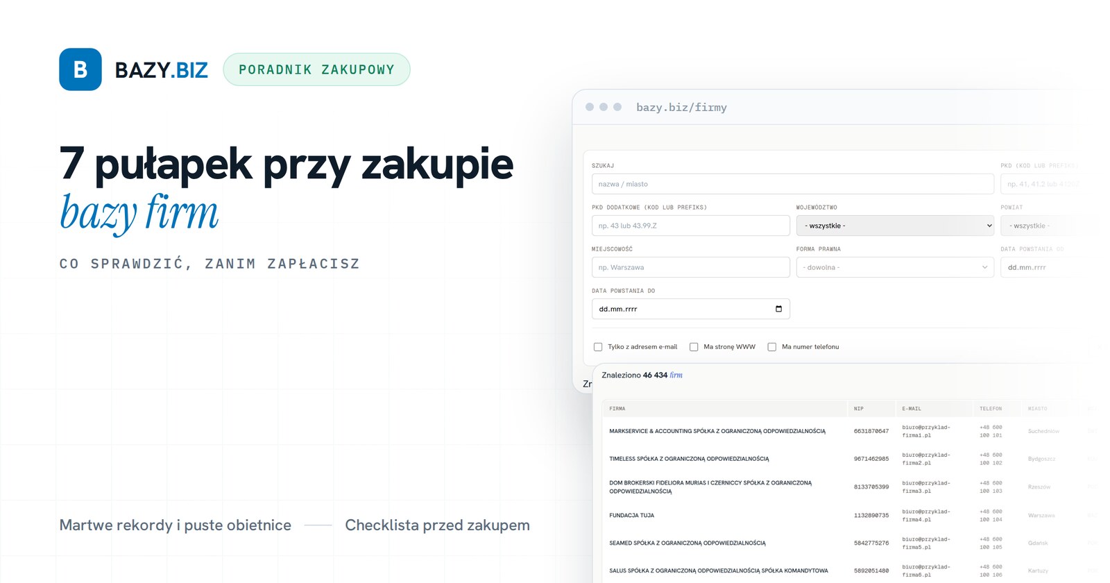 Baza firm z internetu: 7 pułapek, przez które stracisz pieniądze