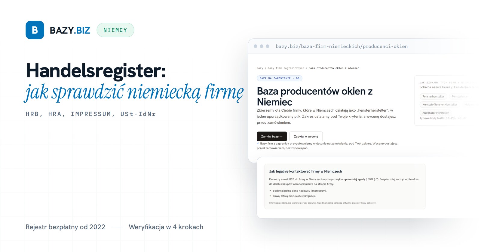 Handelsregister: jak sprawdzić niemiecką firmę