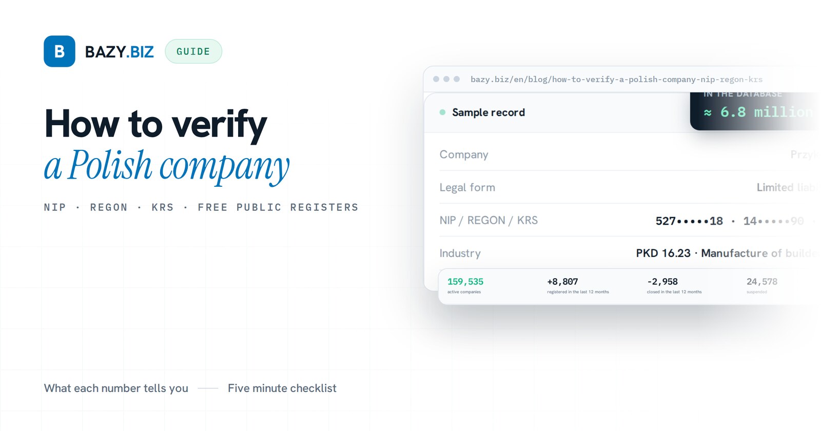 How to verify a Polish company: NIP, REGON and KRS explained