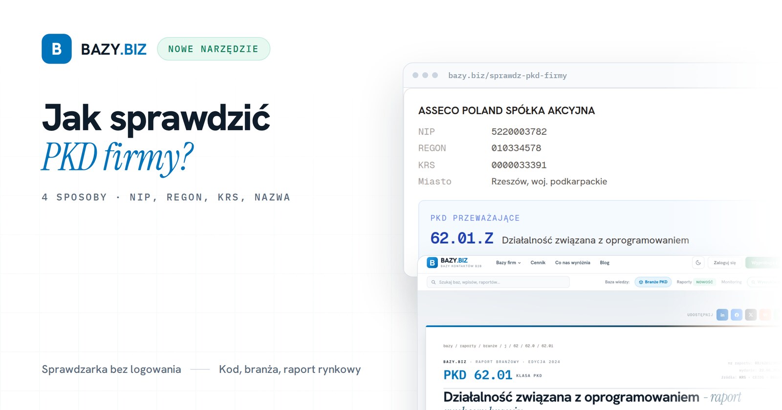 Jak sprawdzić PKD firmy? 4 sposoby (sprawdzarka online, CEIDG, KRS, REGON)
