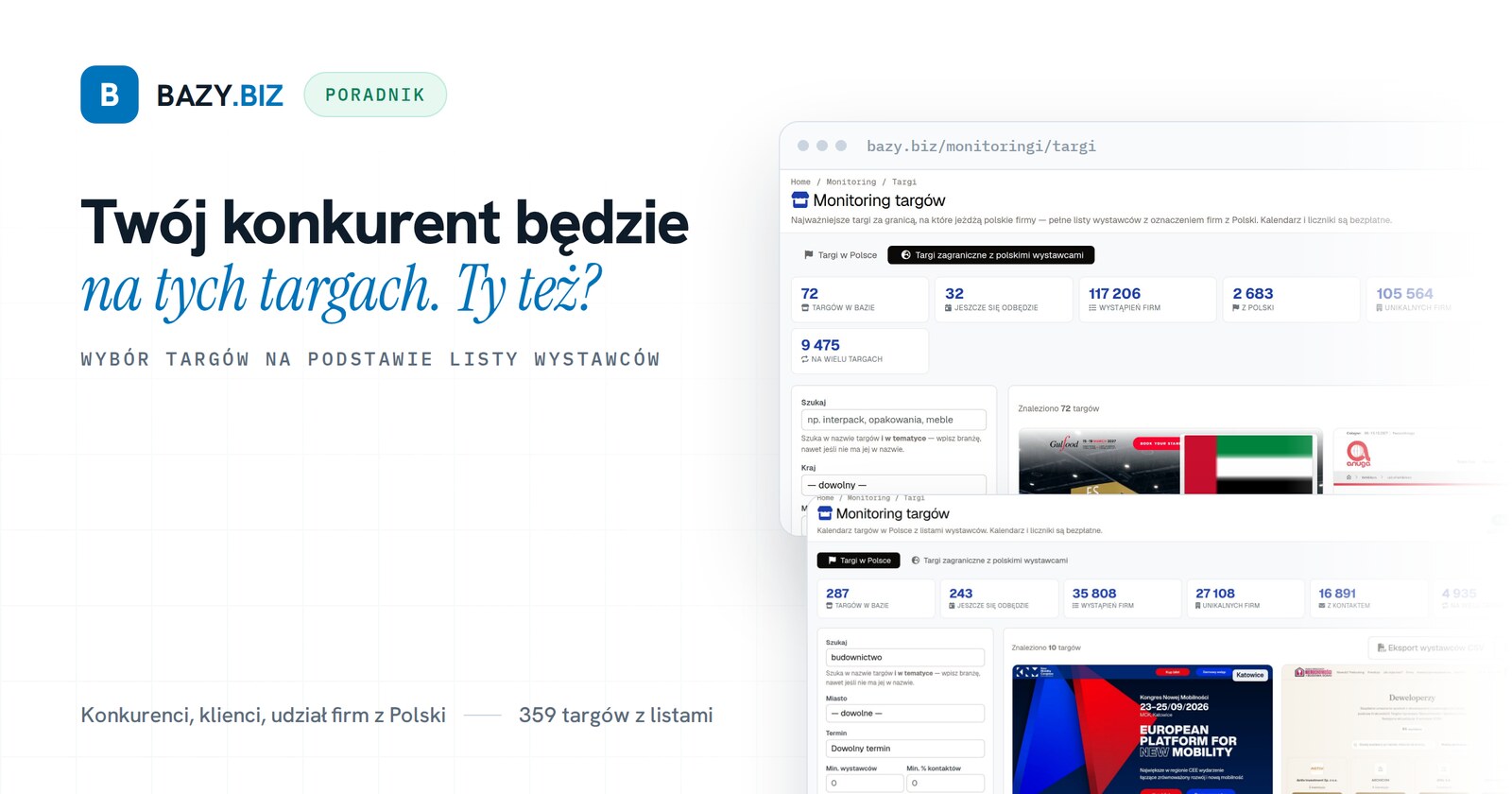 Twój konkurent będzie na tych targach. Ty też? Jak wybrać targi na podstawie listy wystawców