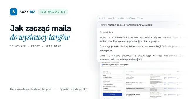 Jak zacząć maila do wystawcy targów. 10 otwarć, które nie brzmią jak szablon