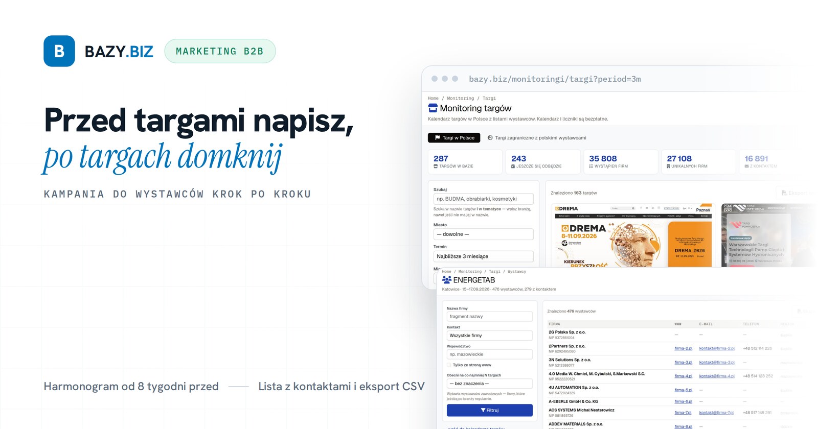 Przed targami napisz, po targach domknij. Kampania do wystawców krok po kroku