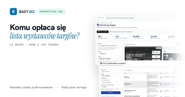 Komu opłaca się lista wystawców targów? 12 branż, które sprzedają wystawcom