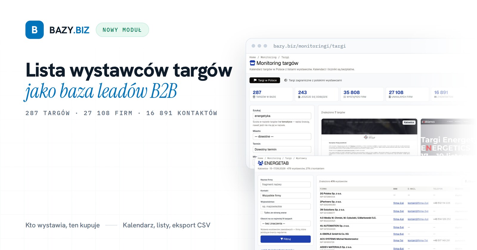 Lista wystawców targów jako baza leadów B2B. Kto wystawia, ten kupuje