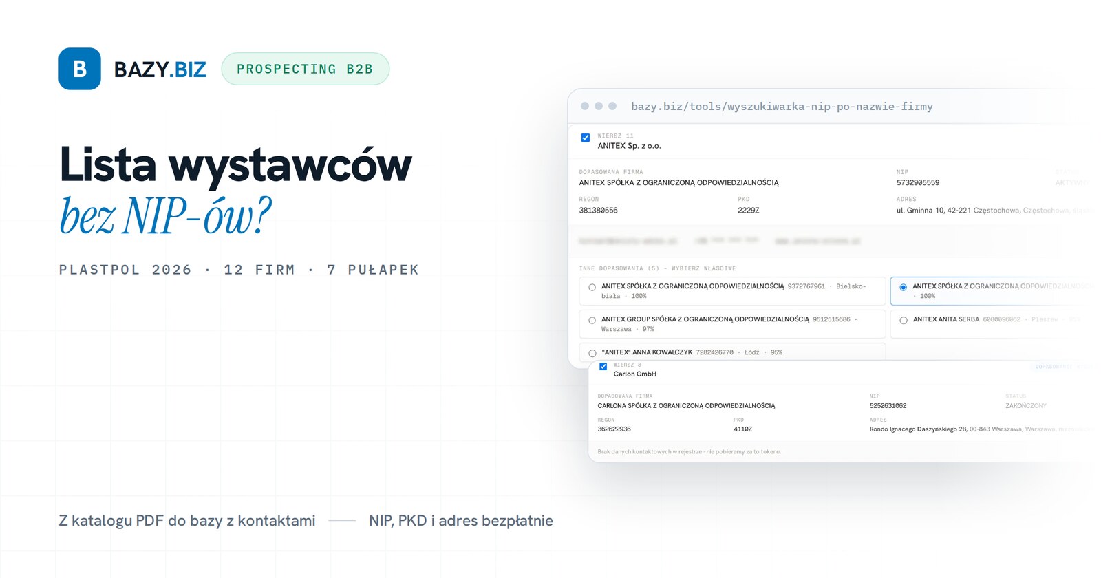 Masz listę wystawców z targów i zero NIP-ów. Jak zamienić ją w bazę z kontaktami